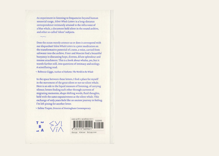 Silent Whale Letters - Ella Finer and Vibeke Mascini
