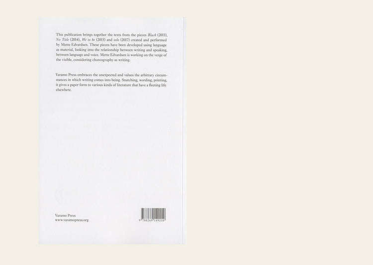 Not Not Nothing - Mette Edvardsen