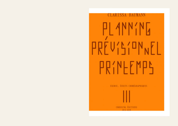 Planning prévisionnel Printemps - Clarissa Baumann
