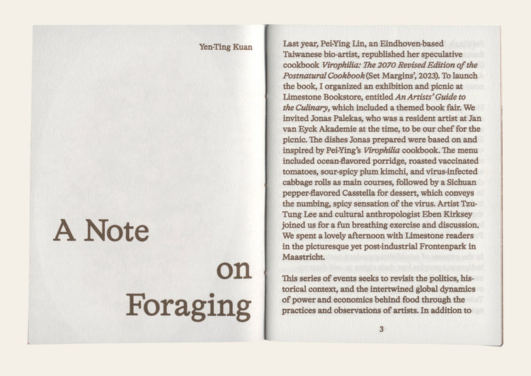 On Foraging in Palestine, Japan & Maastricht - Alaa Abu Asad and Asako Iwama. Yen-Ting Kuan (editor)