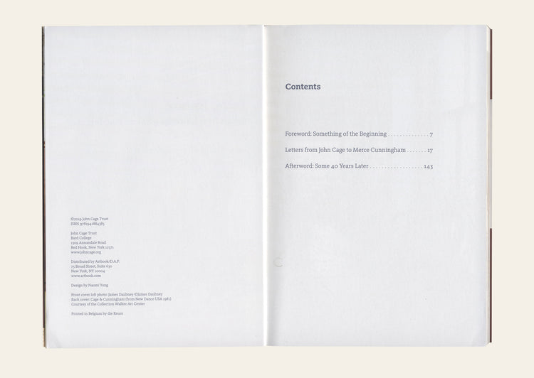 Love, Icebox: Letters from John Cage to Merce Cunningham