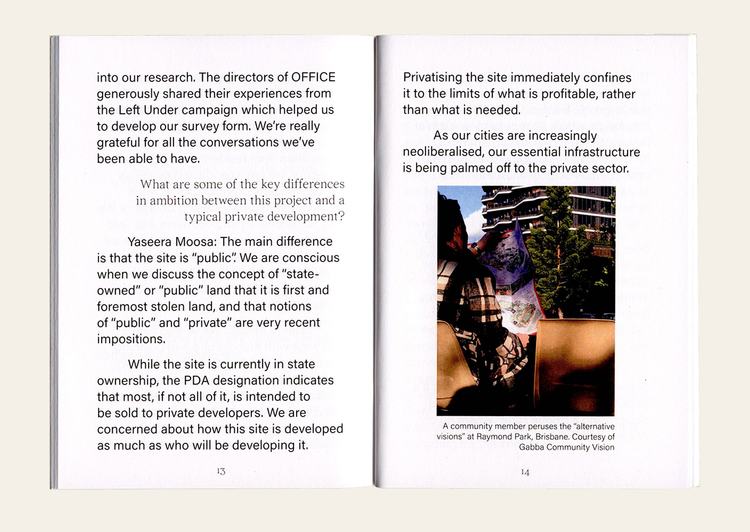 The Block and the Backyard - Madeline Lo-Booth. Alternative Visions - An Interview with the Gabba Community Vision Team