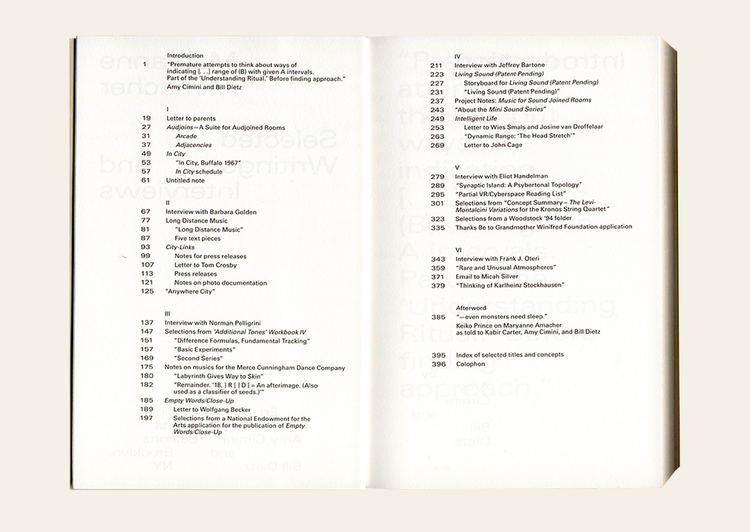 Maryanne Amacher - Selected Writings and Interviews