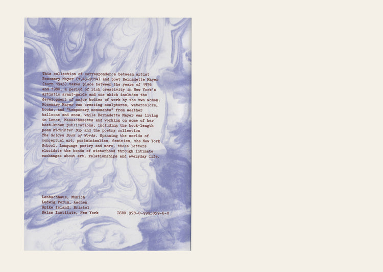 The Letters of Rosemary and Bernadette Mayer: 1976-1980