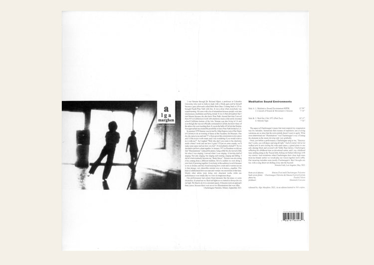 Charlemagne Palestine & Simone Forti - Meditative Sound Environments LP Limited Edition