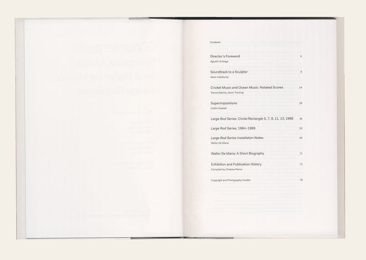 Counterpoint: Sculpture, Music, and Walter De Maria’s Large Rod Series