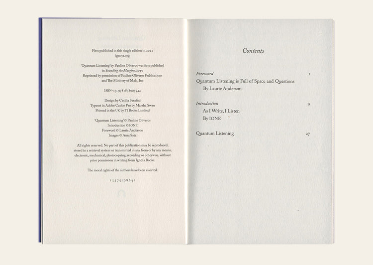 Quantum Listening - Pauline Oliveros