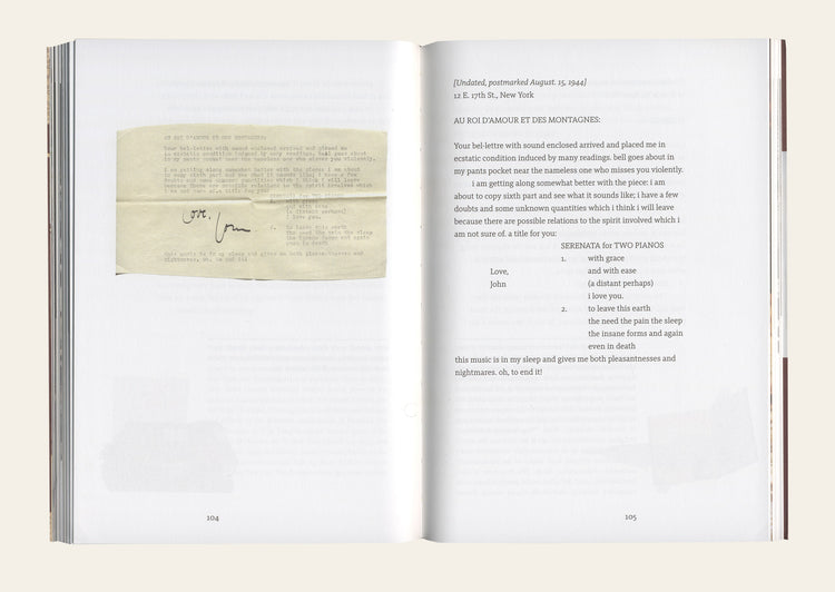 Love, Icebox: Letters from John Cage to Merce Cunningham