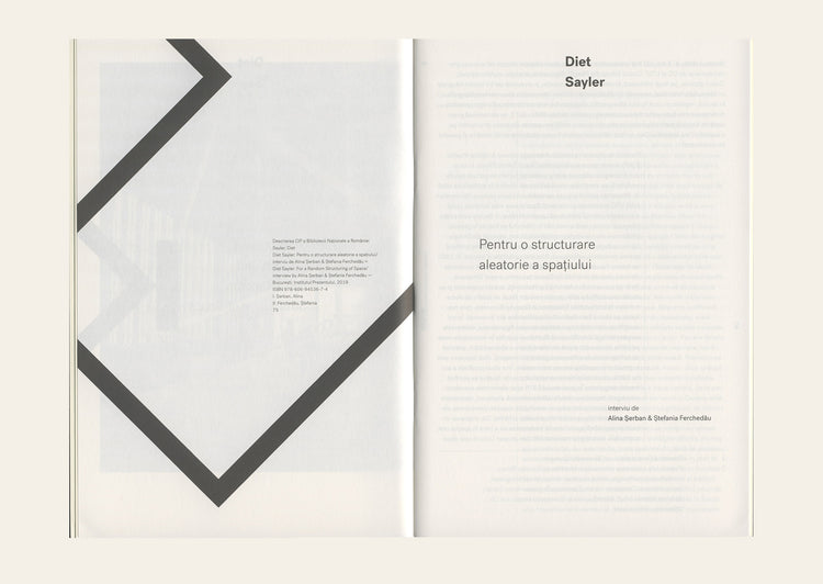 Diet Sayler: For a Random Structuring of Space