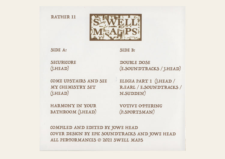 Swell Maps 1972-1980 - Jowe Head. Book and 7" Limited edition of 1000
