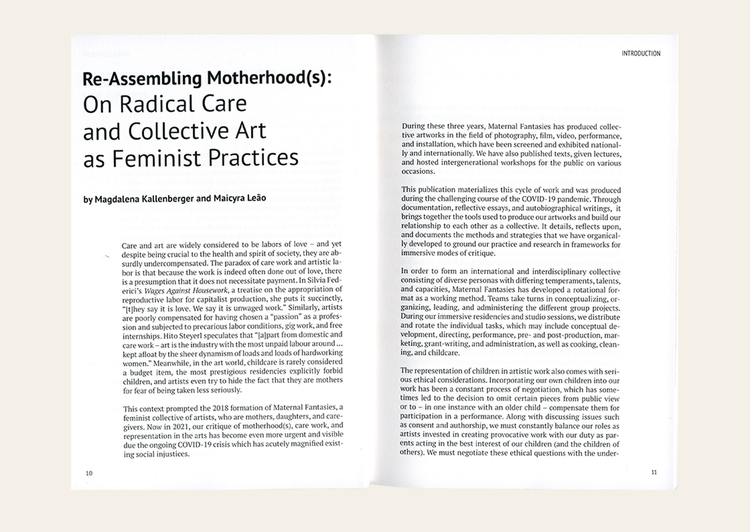Re-Assembling Motherhood(s): On Radical Care and Collective Art as Feminist Practices