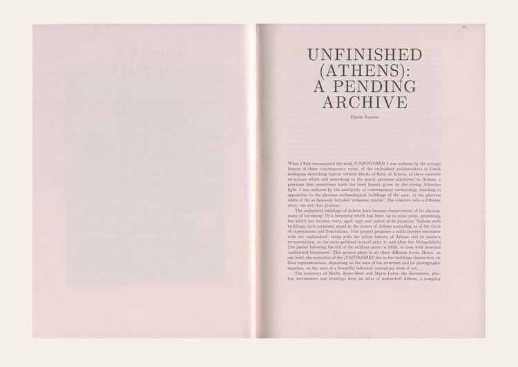 [un]finished - Atlas Of Athens' Incomplete Buildings - Maria Lalou &amp; Skafte Aymo-Boot