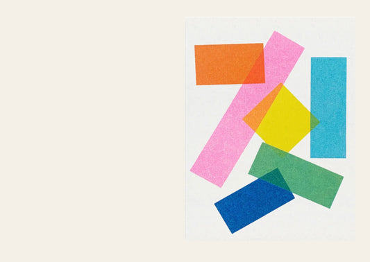 Riso-Printed Collage Mini Gift Card