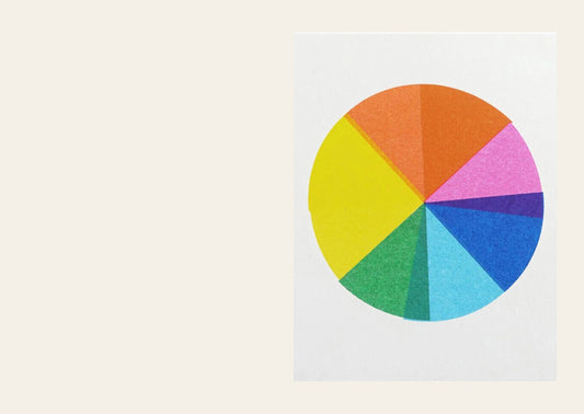 Riso-Printed Colour Wheel Mini Gift Card