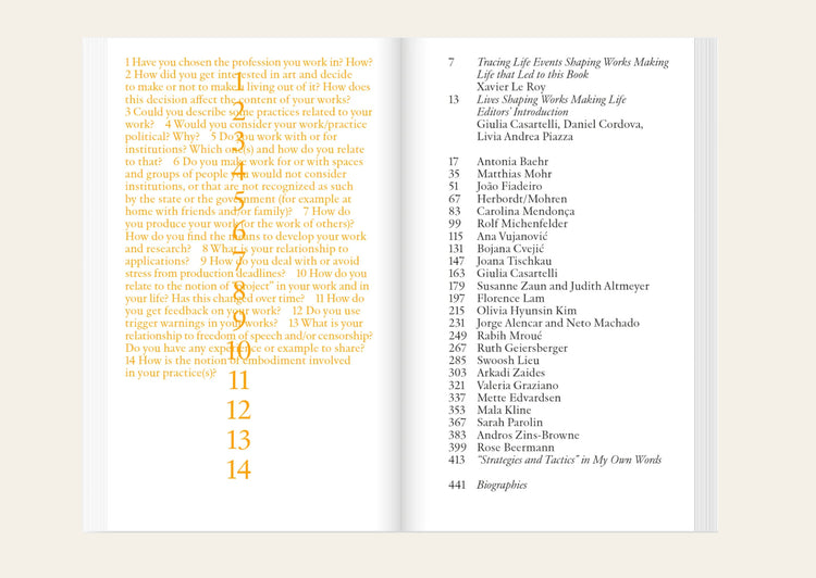 Lives Shaping Works Making Life - Xavier Le Roy, Giulia Casartelli ed., Daniel Cordova ed., Livia Andrea Piazza ed.